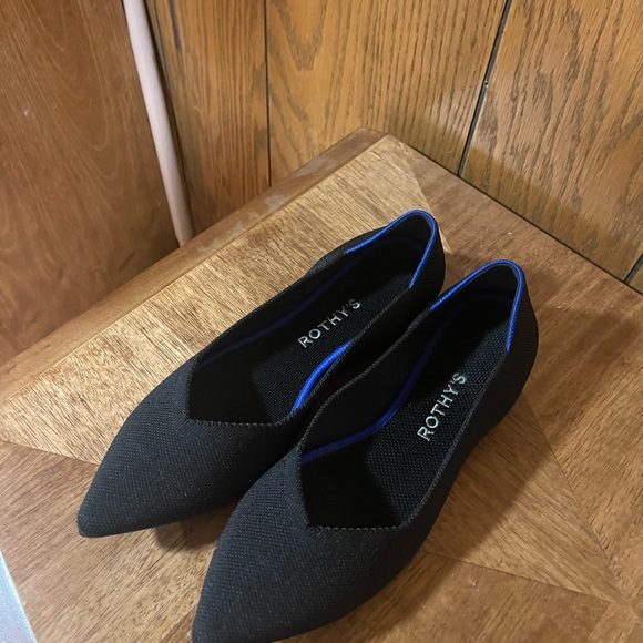 Rothy"s The Point Black Solid Flats -Size (8.5) -Good Condition - Picture 5 of 13